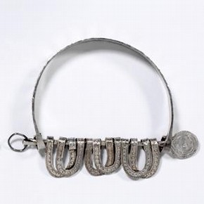 Pair of silver anklets, Asante (Ashanti), Ghana, before 1874. Museum no 380-1874