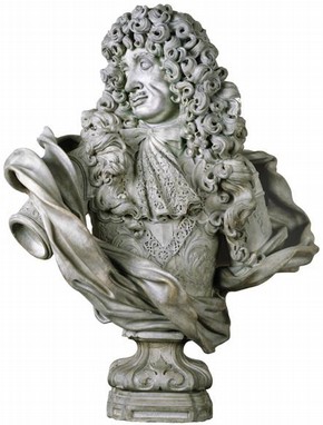 Marble portrait bust of Charles II by Honoré Pelle, probaby Genoa, Italy, 1684. Museum no. 239-1881