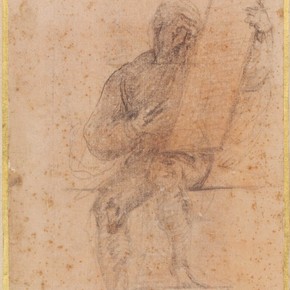 A Seated Man Holding a Drawing Tablet on his Knee, Fra Bartolommeo, about 1515. Museum no. Dyce 177