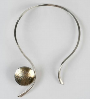 Ikebana Neckpiece made by Sharon Glaas during her BTEC Diploma in Design Crafts (Jewellery) class at Sutton College of Learning for Adults