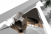 Proposed mosque, aerial view, Bethnal Green. © Makespacearchitects