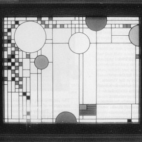 Fig.1. The Coonley Playhouse triptych now on display in the Frank LLoyd Wright Gallery. Museum no. C1.15.1-3-1992