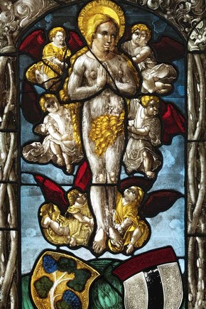 St. Mary Magdalene, stained glass panel, after a design by Hans Fries of Fribourg, about 1500. Museum no. C.10-1923
