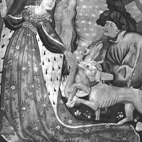 Figure 3. Detail from Boar and Bear Hunt, woven tapestry. Museum No. T-204 1957. Photography by V