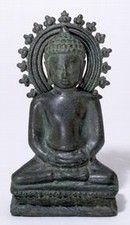 Figure of a meditating Buddha, Cambodia, 500-700 AD. Museum no. IS.135-1999