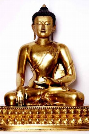 Conservation of gilded copper alloy statue of Buddha. Museum no. IM 227 1920