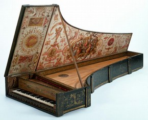 Buffo harpsichord, Giovanni Antonio Buffo, Venice, Italy, 1574. Museum no. 6007:1 to 3-1859 
