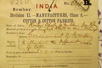 Choli, or bodice, made in India from English cloth. Museum no. 8250 (IS)