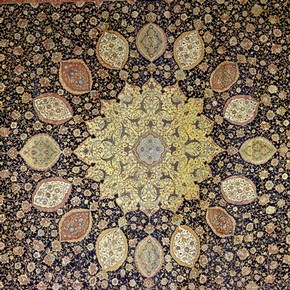 Detail of showing the central medallion, Ardabil Carpet