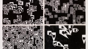 Photographic stills from the computer animation Pixillation, Lillian Schwartz and Ken Knowlton, 1970. Museum no. E.184-2008
