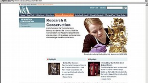 Figure 2: The top level link 'Research & Conservation', above the new Conservation front page