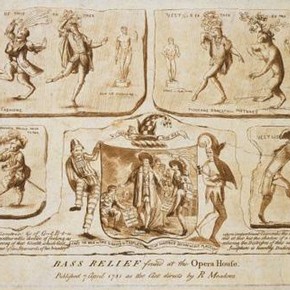 Caricature of Gaetan Vestris (1722-1808) and Auguste Vestris (1760-1842), Paul Sandby, 1781, Beard Collection. Museum no. HBf.64-13