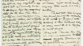 Pages of a letter from William Morris dated 20 Dec 1886 recommending the purchase of a tapestry depicting the story of the Trojan War (museum number 6-1887). Archive reference MA/1/D1995