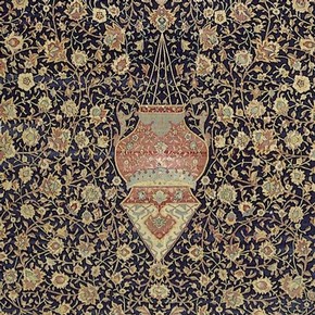 Detail showing the central medallion, Ardabil Carpet