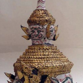 The surface paper of the dance masks was loose along the edges [Museum no. IM.44-1939]