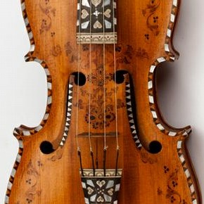 Hardanger fiddle, K. E. Helland, 1872, probably Telemark, Norway. Museum no. 155