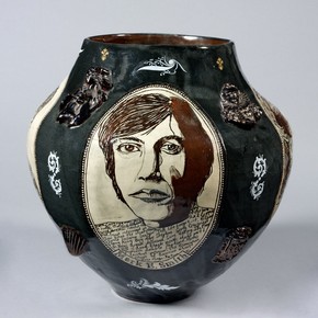 'My Heroes' vase, Grayson Perry, London, England, 1994. Museum no. C.10-2009