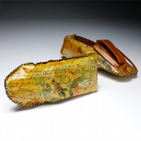 'Untitled. Moccasins', by Lynne Allen, 2000. Museum no. E.3584:1-2-2004