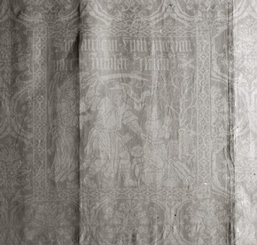 Flemish linen damask tablecloth, 16th century. Museum no. T.277-1913