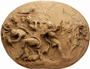 Relief, 'David Dancing before the Arc', Alessandro Algardi, Rome, Italy, 1600-1650. Museum no. A.23:1-1959