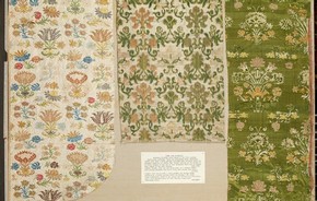 Figure 5 - Brocaded silk, about 1600-1629. Museum no. 1752-1888. Reproduced by Arthur Silver as part of the Silvern Series, image no. 60