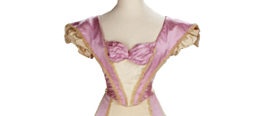 Interactive: Pink & Cream Evening Dress, by Festa & Co, 1895-1900