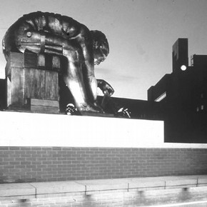 Figure 2. Sir Eduardo Paolozzi's sculpture of Sir Isaac Newton in the piazza of the British Library. 'By Permission of the British Library'.