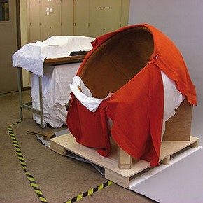 Figure 1. The 'Globe Chair' (Circ. 12-1969), exposed interior. (Photography by Nigel Bamforth)
