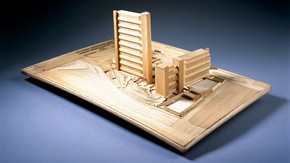 Model of Rowlett Street Housing Estate by Erno Goldfinger, built 1964-72, Museum no. LOAN:RIBA.17-2003, Room 128