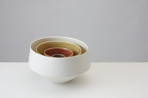 "Ven" Set of Four Nesting Bowls, 2011, Thrown and assembled Porcelain, 19cms Ø x 18cms H