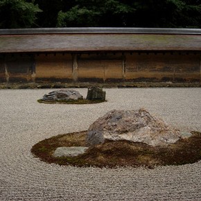 Zen garden at Royoanji, Japan. Photograph by Greg Irvine