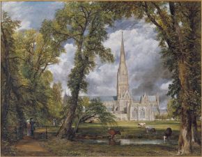 Salisbury Cathedral from the Bishop’s Ground, 1823, oil on canvas. © Victoria and Albert Museum, London