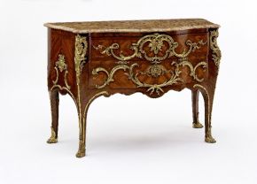 Figure 1. Charles Crescent Commode 1119-1882: Furniture decorated with gilt-brass mounts. Photography by Pip Barnard © Victoria and Albert Museum, London