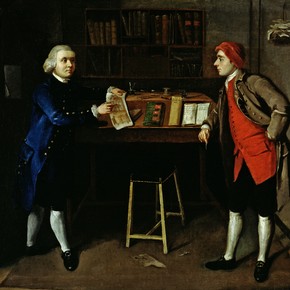 A Cabinet-Maker's Office, unknown artist, about 1770, Britain. Museum no. P.1-1961