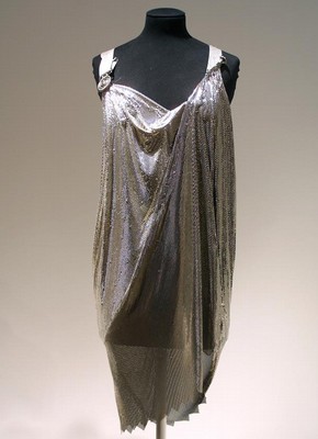 Cocktail dress, Spring-Summer 1994, Versace, silver-tone Oroton