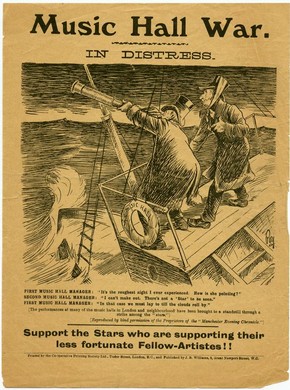 Music Hall strike leaflet, 1907. © Victoria and Albert Museum, London
