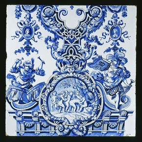 Tile, Adrianus Koeks, Delft, Netherlands. Museum no. C.13-1956