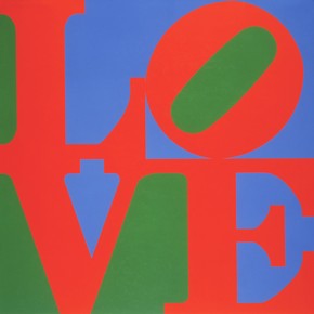 'Love' (detail), Robert Indiana, 1967. Museum no. Circ.579-1968