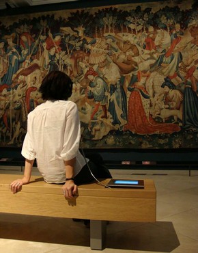 Figure 10 - Audio point in Room 10a at the V&A. Photograph by Stuart Frost