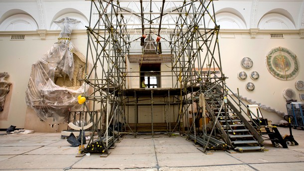 Figure 1. Ongoing works for the Medieval & Renaissance Galleries (Photography by Maike Zimmermann, V&A Photographic Studio).