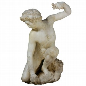 Marble Narcissus, possibly by Valerio Cioli (about 1529–99), Italy, probably Florence, about 1560 with 19th-century plaster repairs. Museum no. 7560-1861