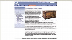 Figure 3. The Mazarin Chest Project page