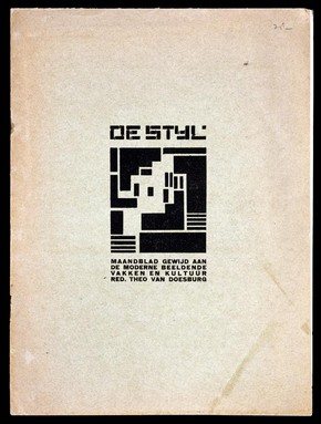 Front cover of De Stijl, periodical, edited by Theo van Doesburg, 1919. Museum no. L.3323-1981