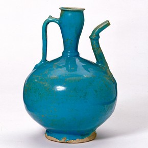 Fritware spouted jug, Jurjan, Iran, about 1180-1220. Museum no. C.152-1977