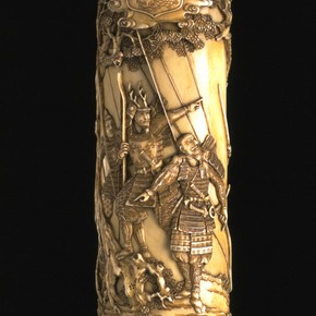 Tachi (sword), mounted in an ivory scabbard (detail). Museum no. 1708-1888