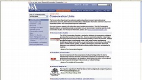 Figure 4. The Conservation ‘Links’ page in development