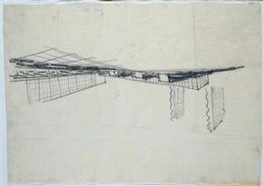 Design for the White City Housing Scheme, drawing, Erich Mendelsohn, 1935. Museum no. E.677-1993