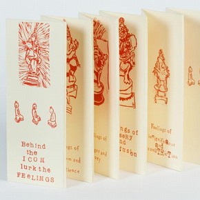 'Behind the Icon', Made by Andrew Higgens during his Printmaking class at Morley College