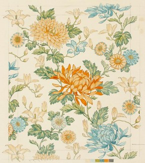 Figure 1 - Design for wallpaper, Silver Studio, 1890 (SD8791A). Museum of Domestic Design & Architecture