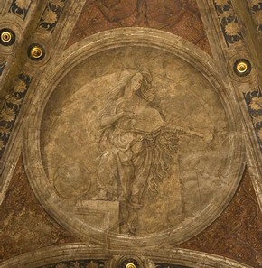 Figure 9b - Detail from the Ceiling from Casa Maffi, Cremona, around 1500. Museum no. 428-1889